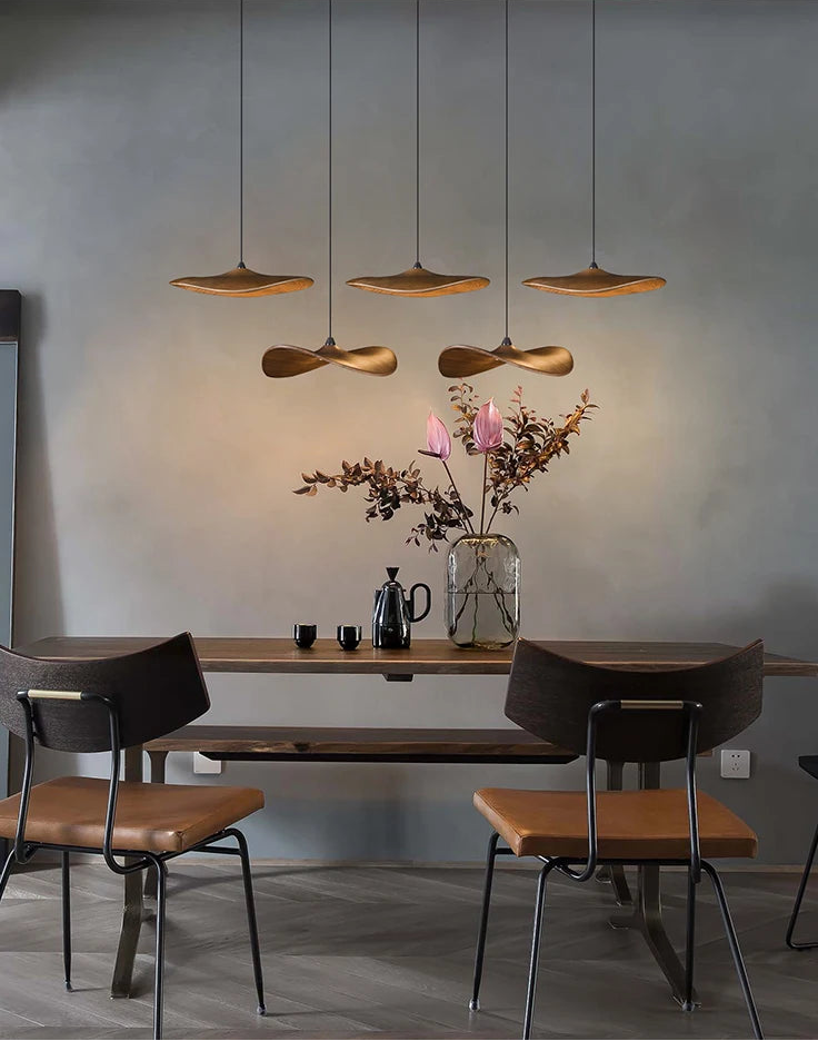 Designer Wooden Shade Chandelier