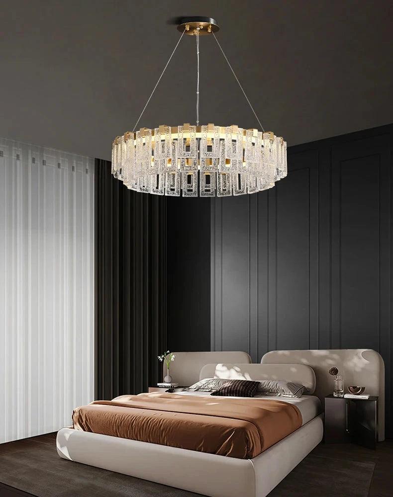 LIA Round Design Gold LED Chandelier