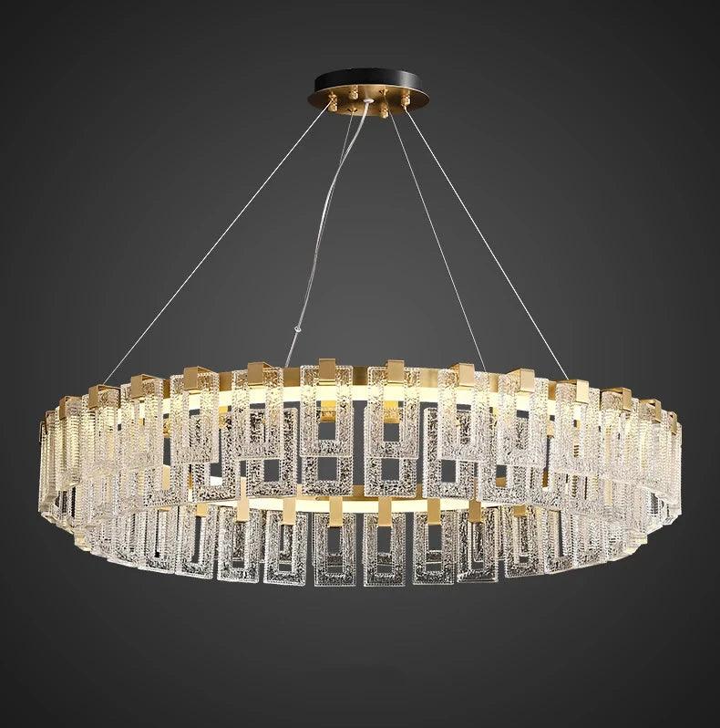 LIA Round Design Gold LED Chandelier