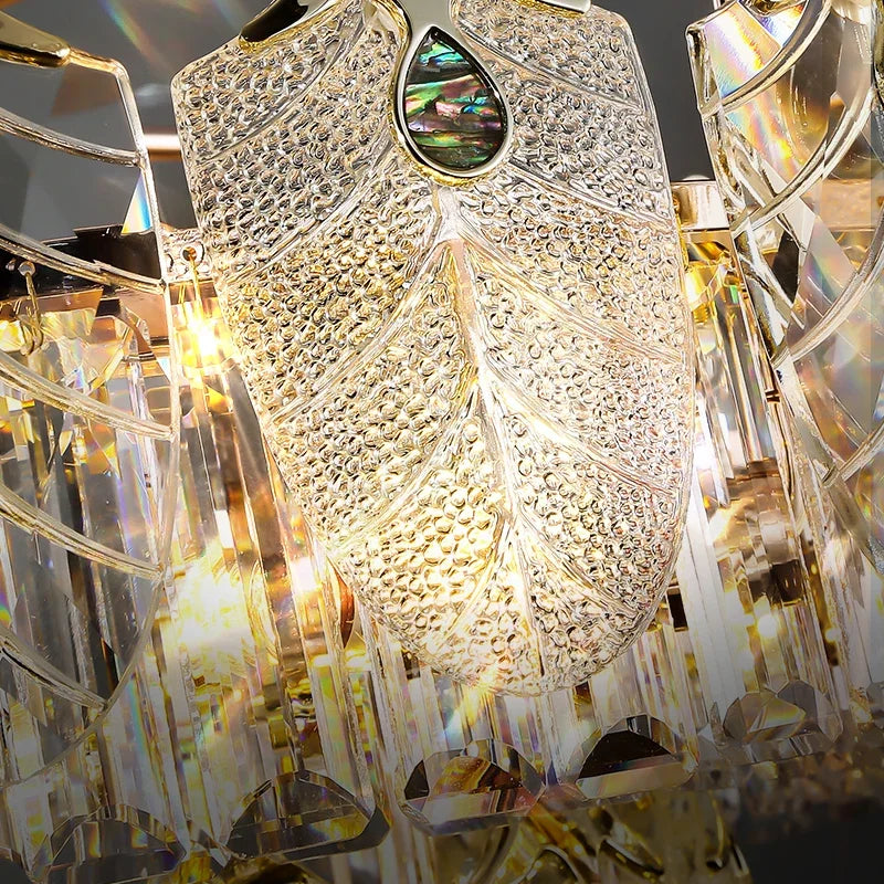 Royal Gold Luxury Led Crystal Chandelier