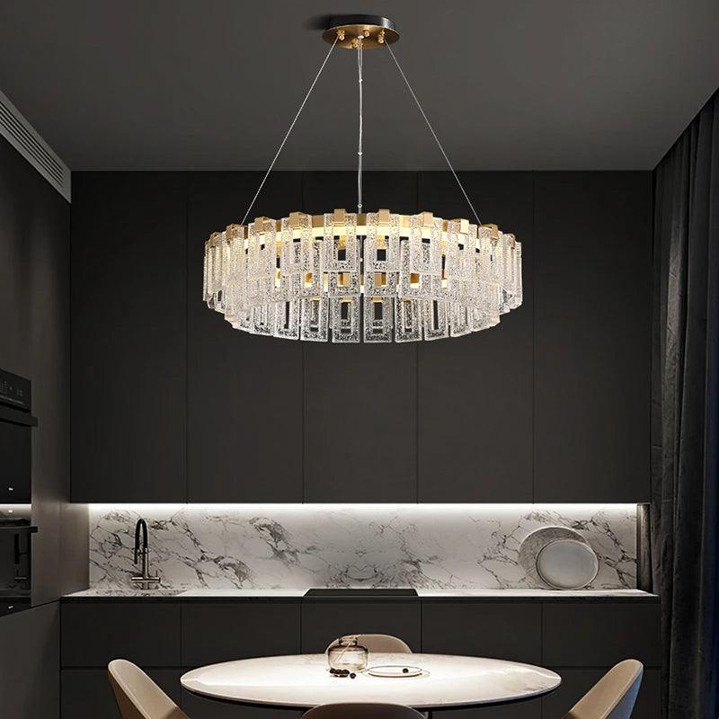 LIA Round Design Gold LED Chandelier