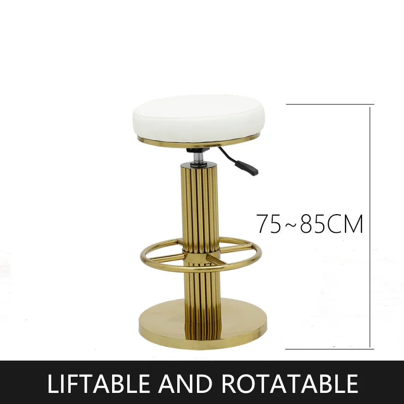 Gold Bar Stools Casablanca White Seat