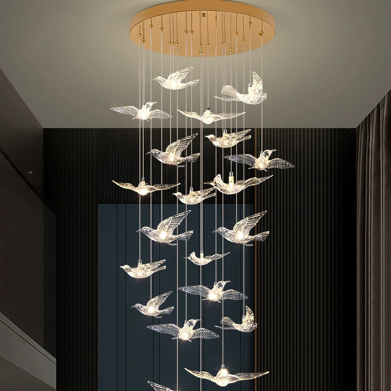 Bird Design LED Chandelier