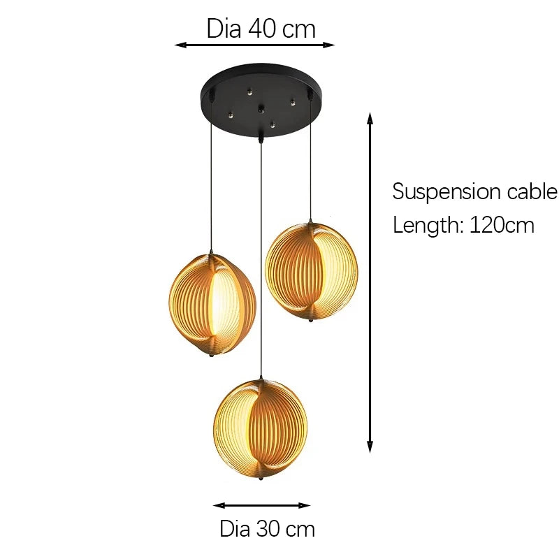 Wood Veneer Chandelier