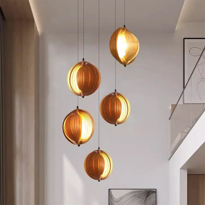 Wood Veneer Chandelier