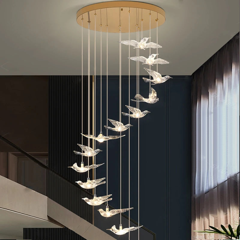 Bird Design LED Chandelier