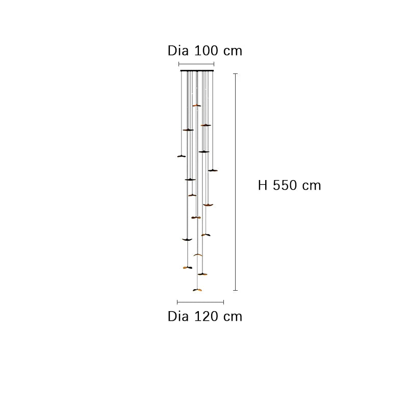 Designer Wooden Shade Chandelier