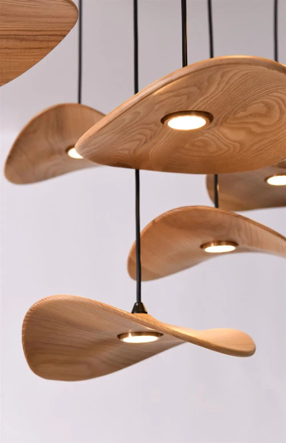 Designer Wooden Shade Chandelier