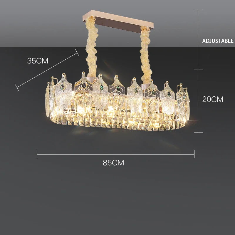 Royal Gold Luxury Led Crystal Chandelier