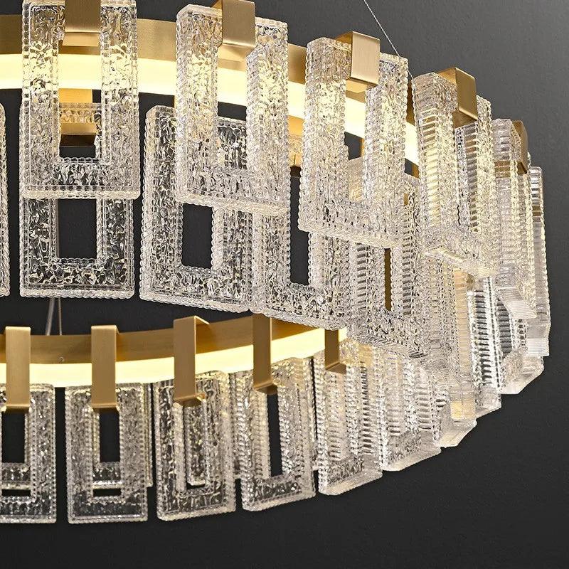 LIA Round Design Gold LED Chandelier