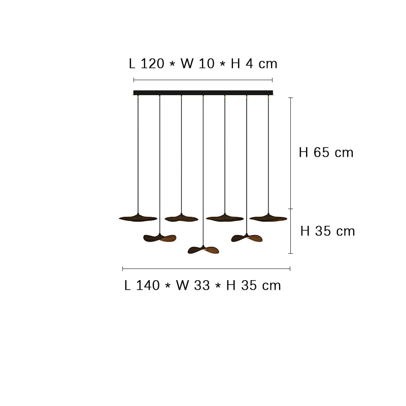 Designer Wooden Shade Chandelier