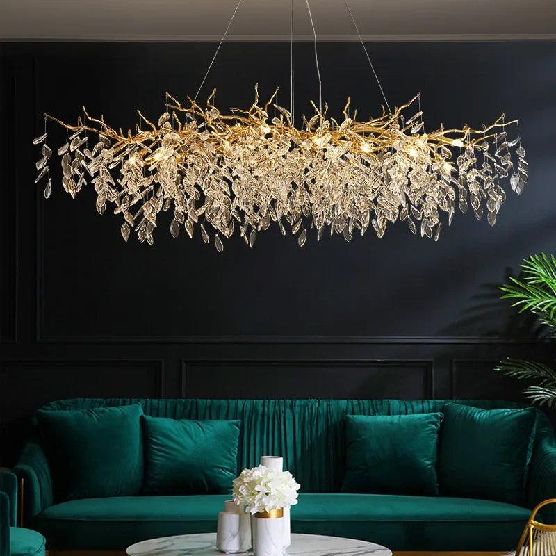 Crystal Chandelier with Branched Roots