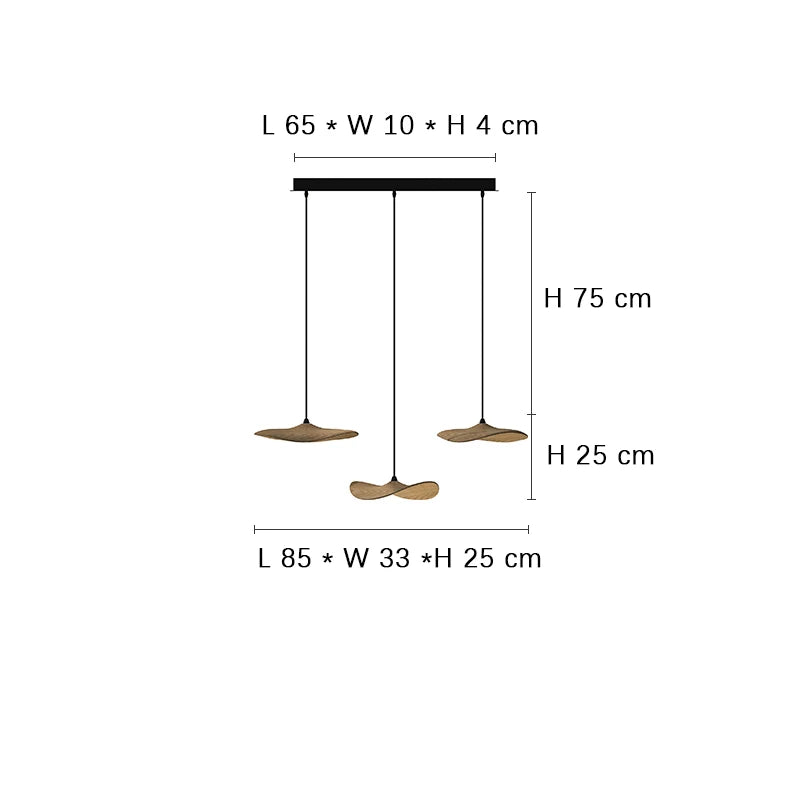 Designer Wooden Shade Chandelier