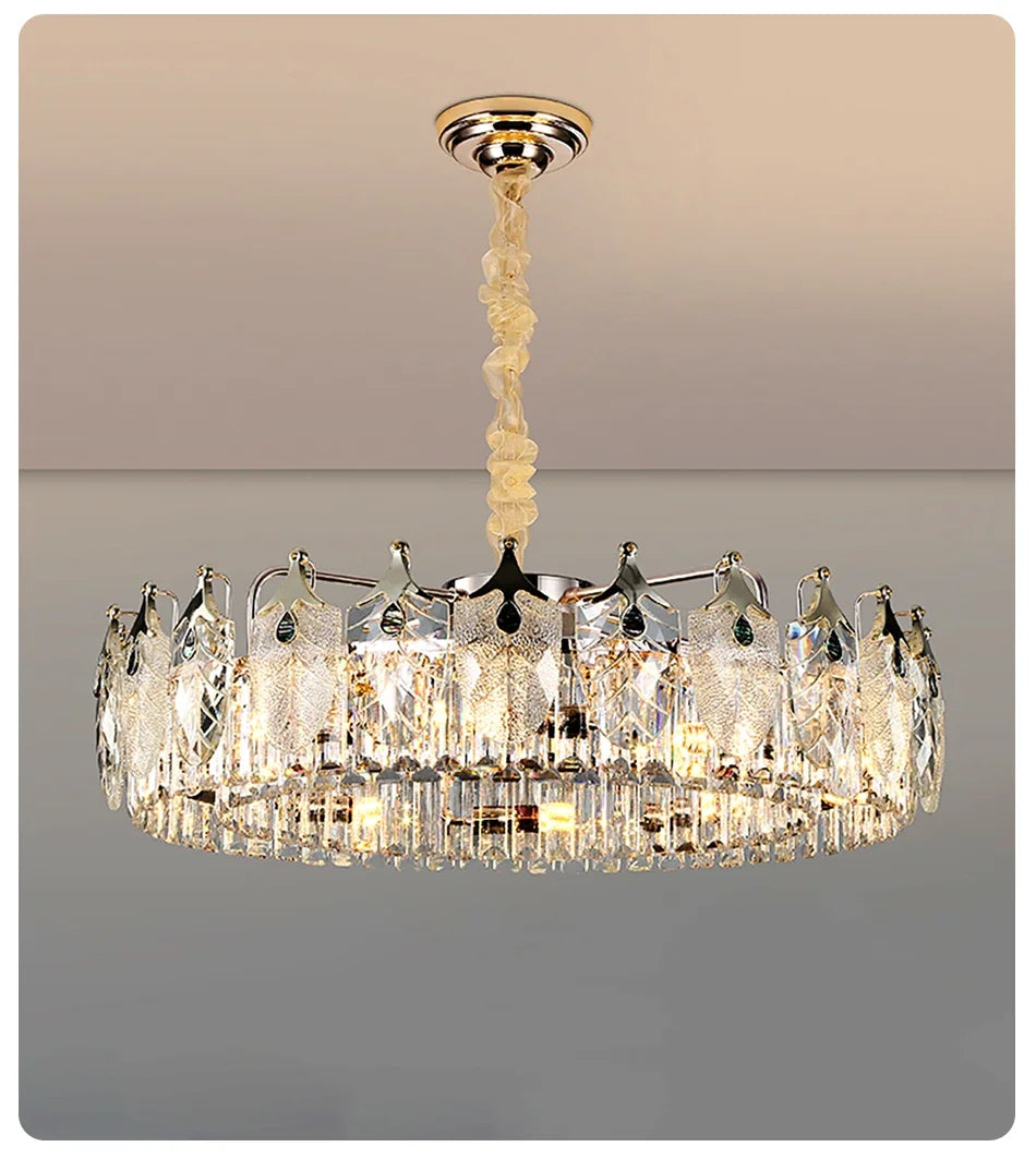 Royal Gold Luxury Led Crystal Chandelier