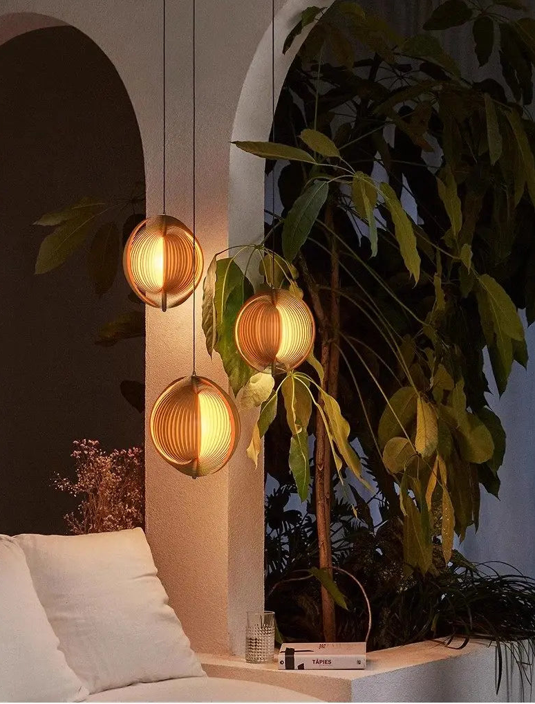 Wood Veneer Chandelier