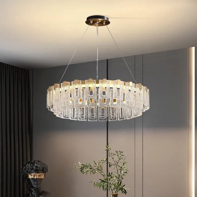 LIA Round Design Gold LED Chandelier