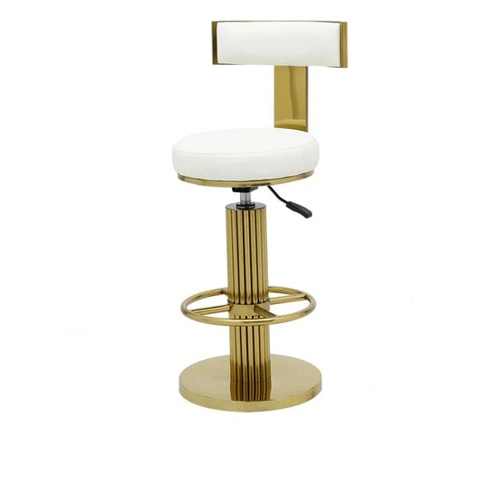 Gold Bar Stools Casablanca White Seat