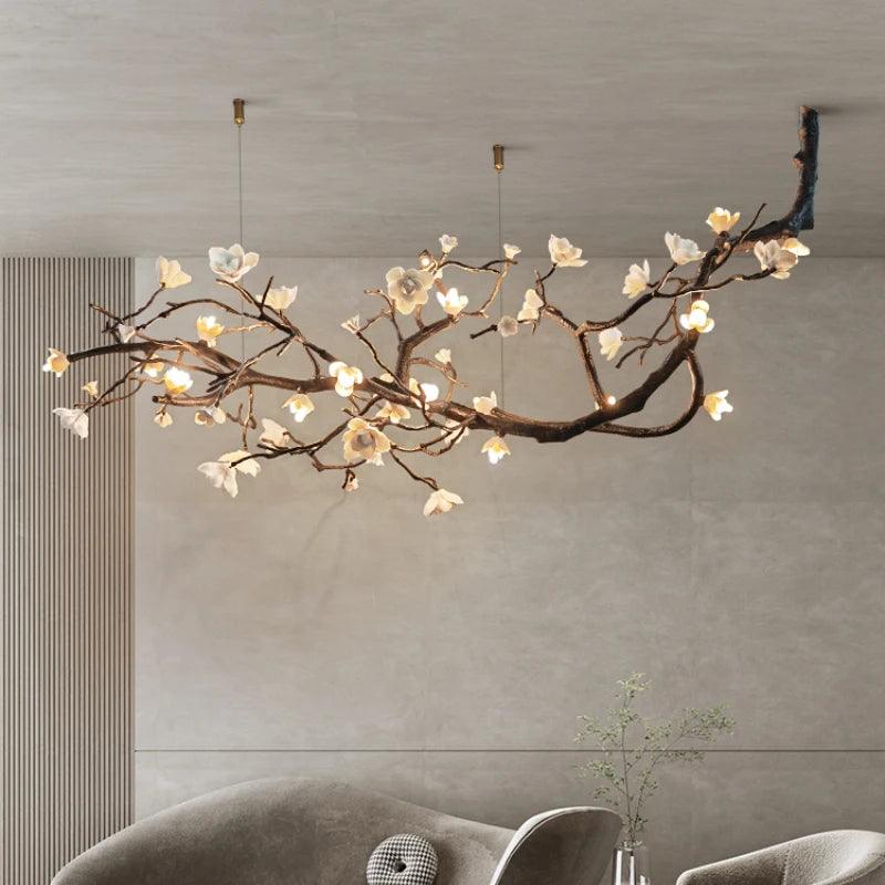 Copper Plum Branch Chandelier Luxury Home Decor.