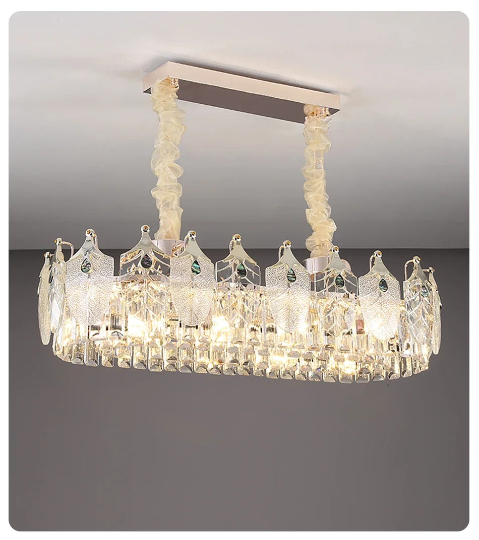 Royal Gold Luxury Led Crystal Chandelier