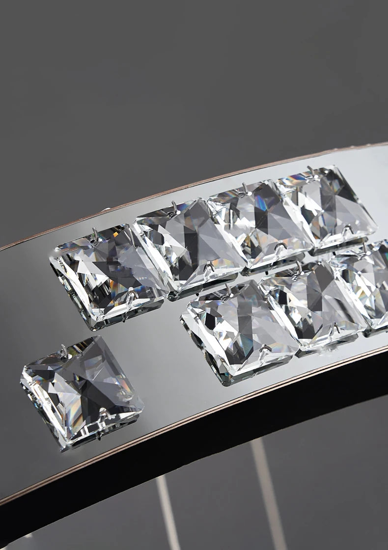 Luxury Crystal LED Ring Chandelier