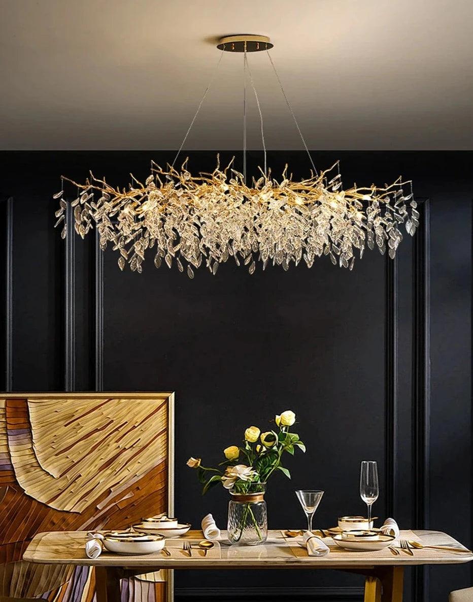 Crystal Chandelier with Branched Roots