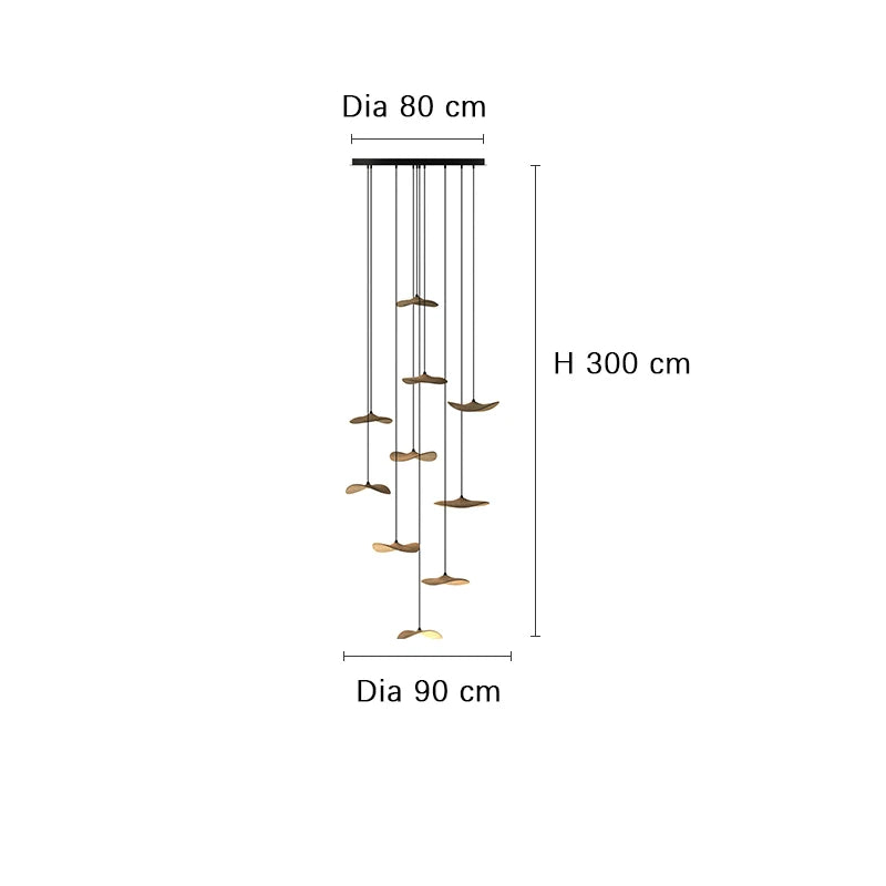 Designer Wooden Shade Chandelier