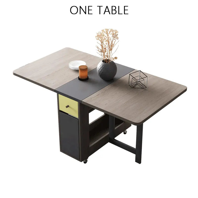 Fashion Folding Dining Table Furniture Multifunctional Rectangle Foldable Dining Table Folding Chairs