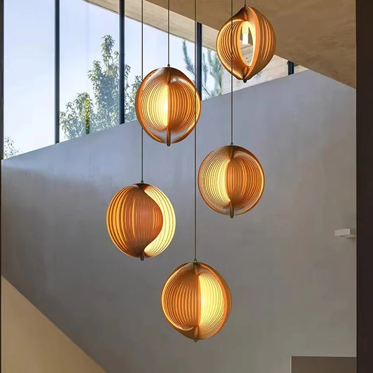 Wood Veneer Chandelier