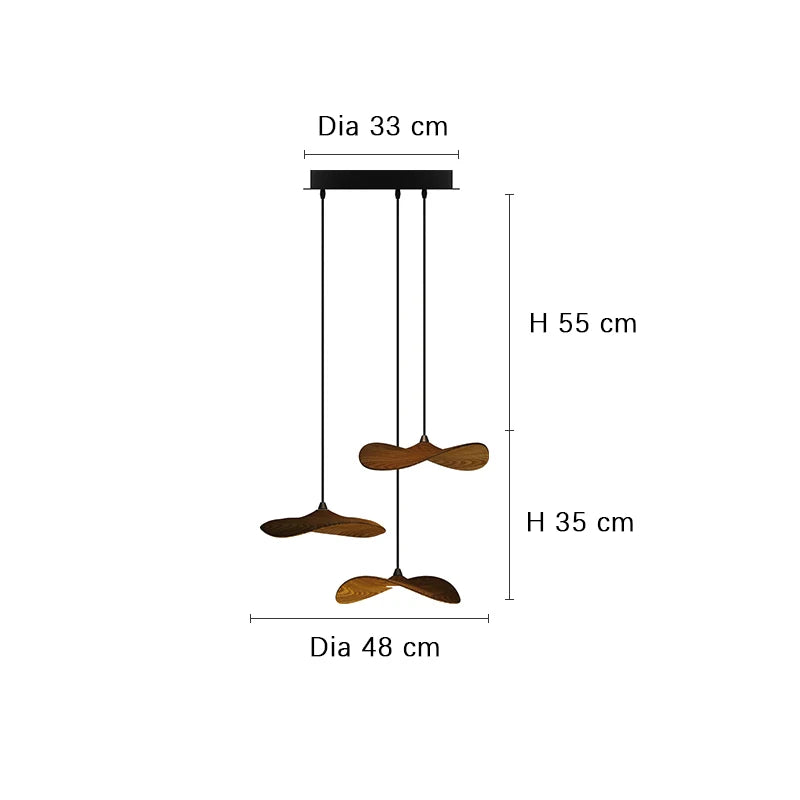 Designer Wooden Shade Chandelier