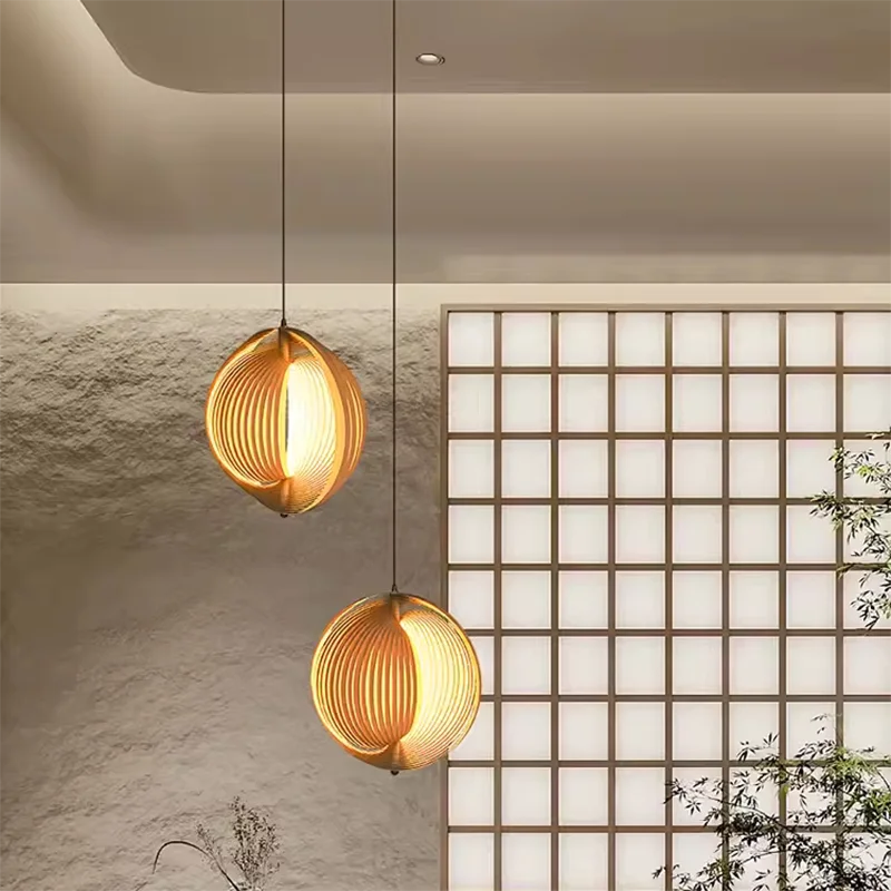 Wood Veneer Chandelier