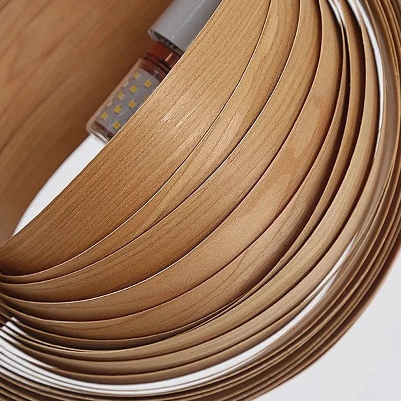 Wood Veneer Chandelier