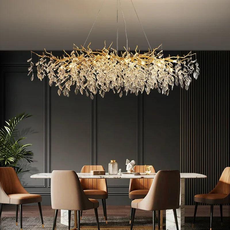 Crystal Chandelier with Branched Roots