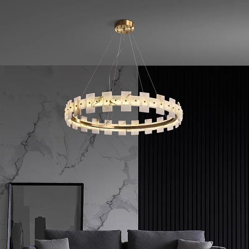 Agatha Copper Marble Chandelier