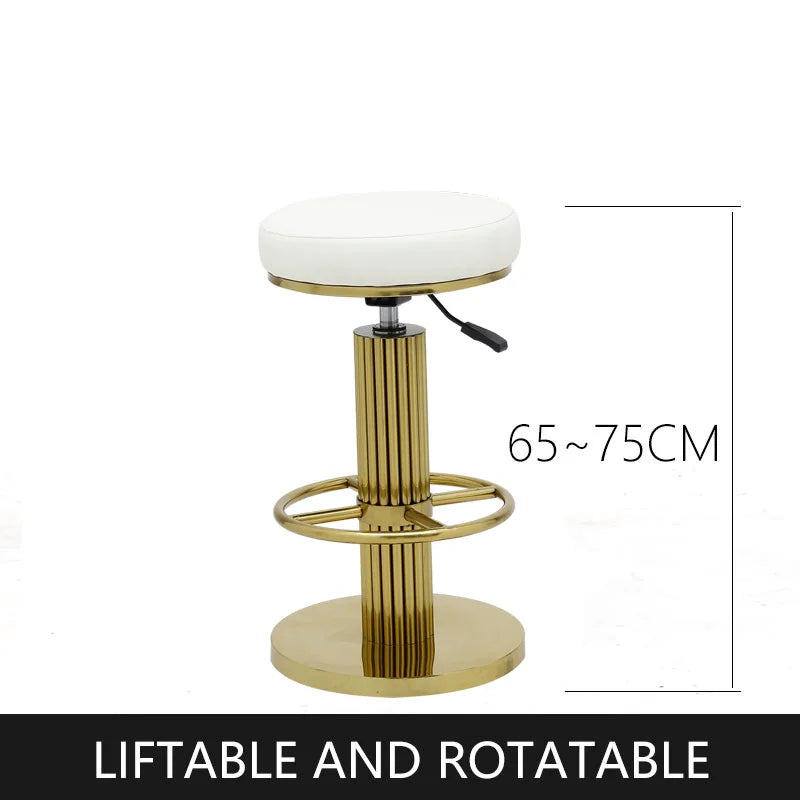 Gold Bar Stools Casablanca White Seat