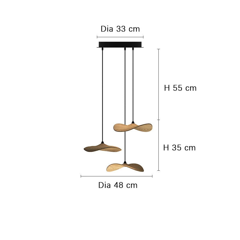 Designer Wooden Shade Chandelier