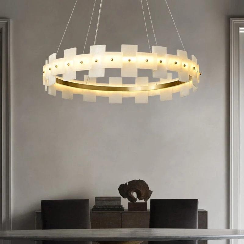 Agatha Copper Marble Chandelier