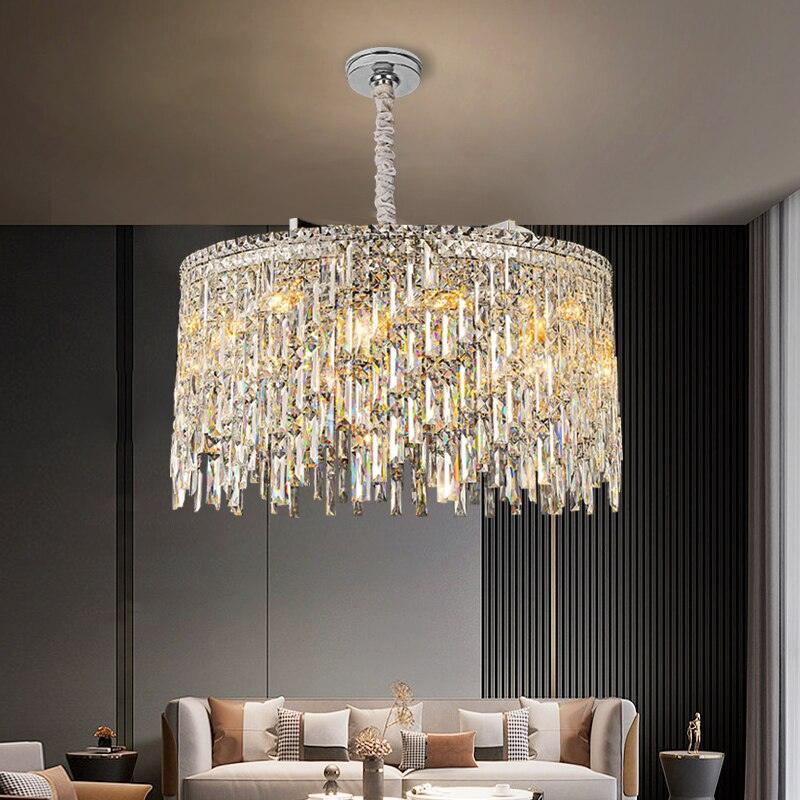 Adena Led Round Crystal Chandelier - Creating Coziness