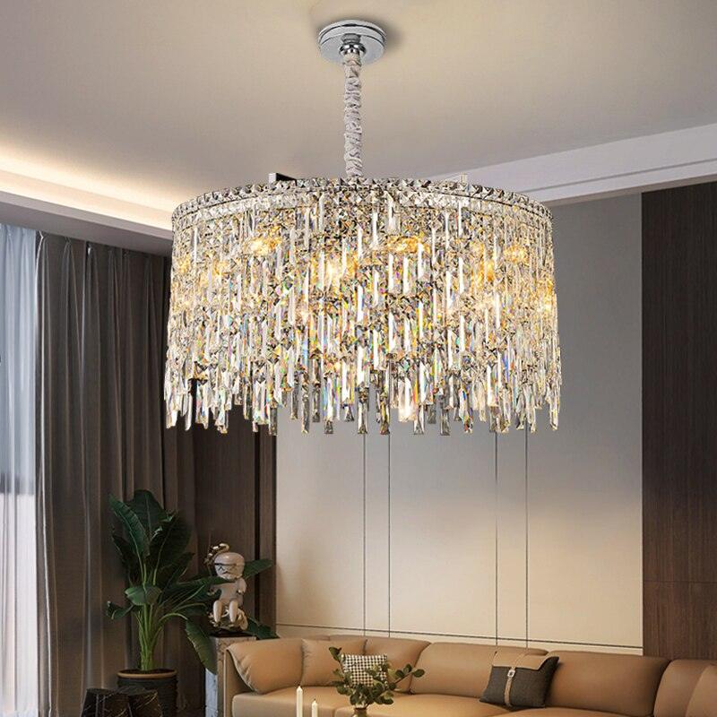 Adena Led Round Crystal Chandelier - Creating Coziness