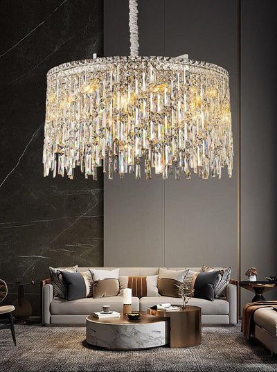 Adena Led Round Crystal Chandelier - Creating Coziness