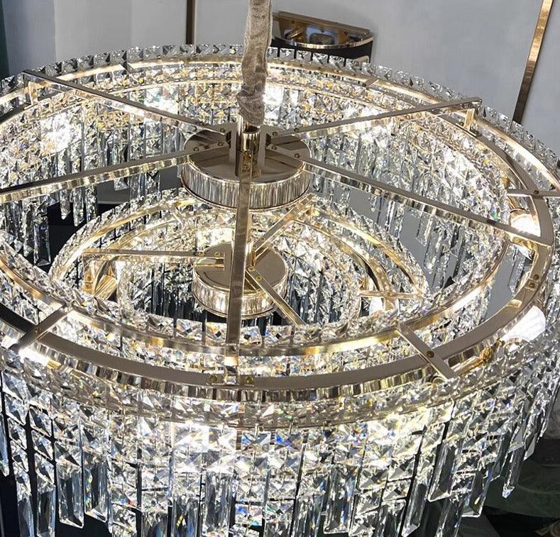 Adena Led Round Crystal Chandelier - Creating Coziness