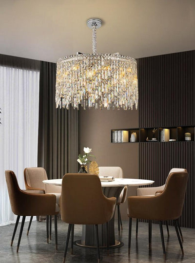 Adena Led Round Crystal Chandelier - Creating Coziness