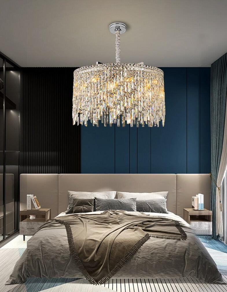 Adena Led Round Crystal Chandelier - Creating Coziness