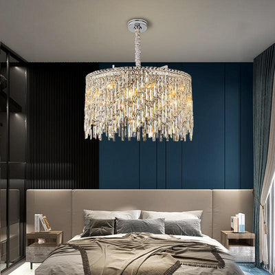 Adena Led Round Crystal Chandelier - Creating Coziness