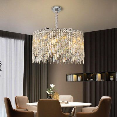 Adena Led Round Crystal Chandelier - Creating Coziness