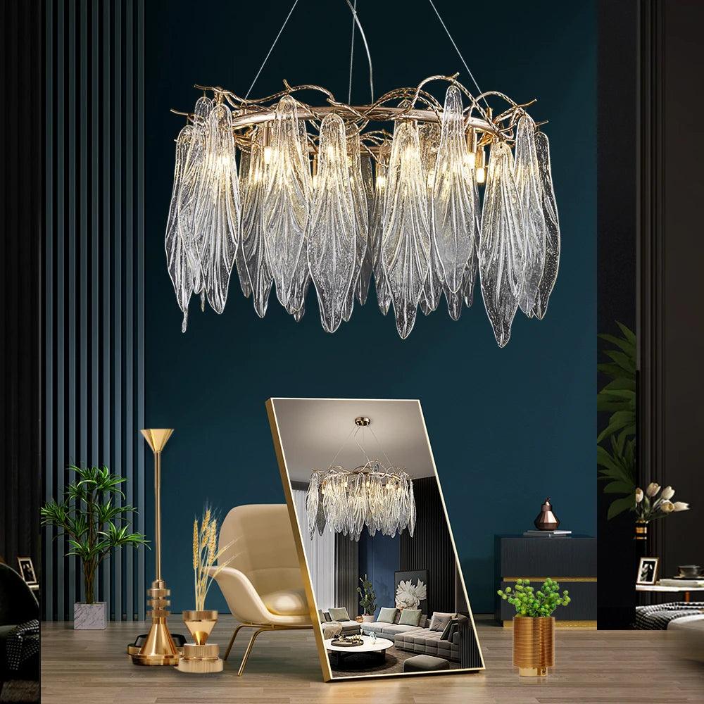 Afralia Led Glass Chandelier - Creating Coziness