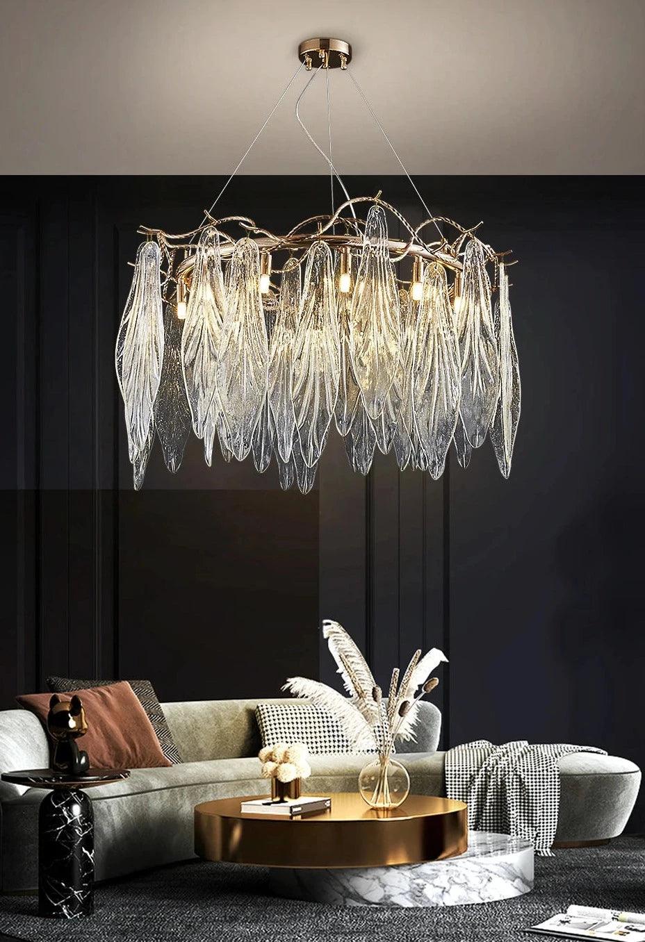 Afralia Led Glass Chandelier - Creating Coziness