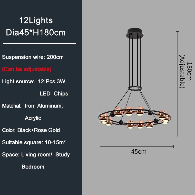 Akshin Loft - Creative Design LED Chandelier with Luxurious Round/Oval Lighting - Creating Coziness