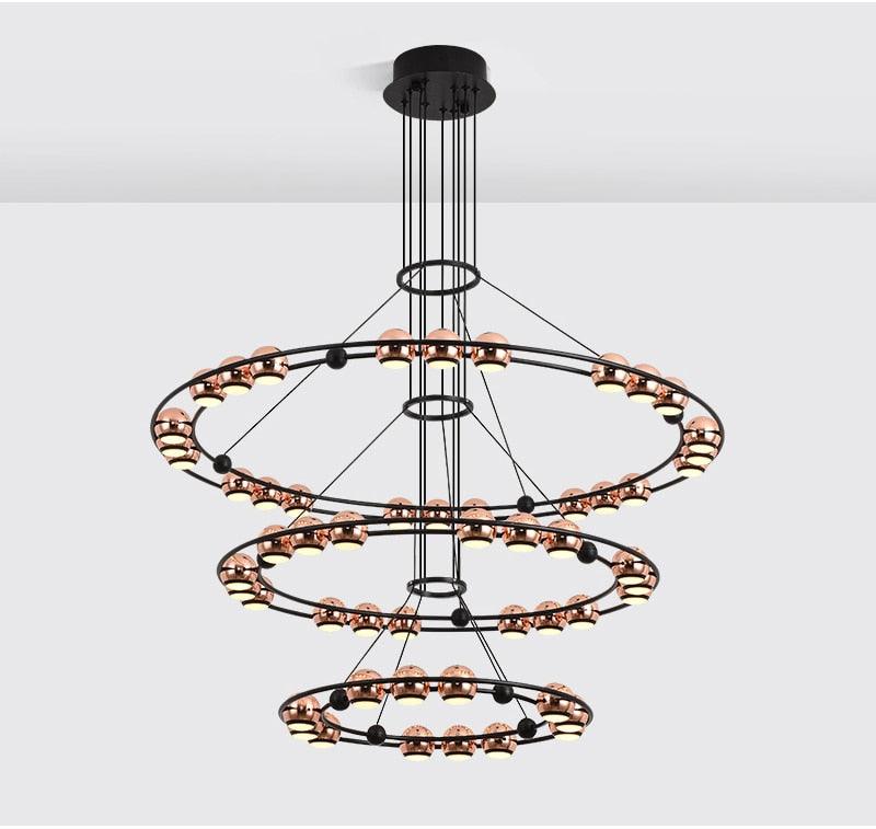 Akshin Loft - Creative Design LED Chandelier with Luxurious Round/Oval Lighting - Creating Coziness