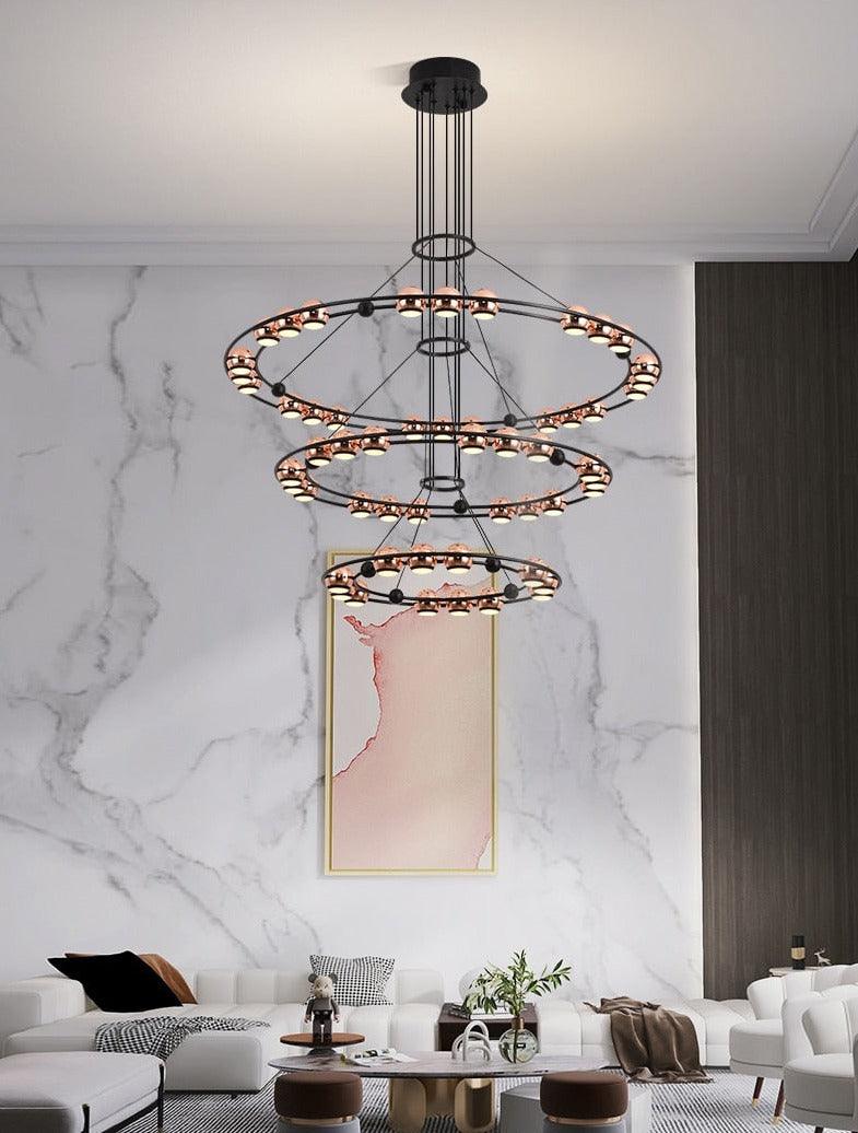 Akshin Loft - Creative Design LED Chandelier with Luxurious Round/Oval Lighting - Creating Coziness