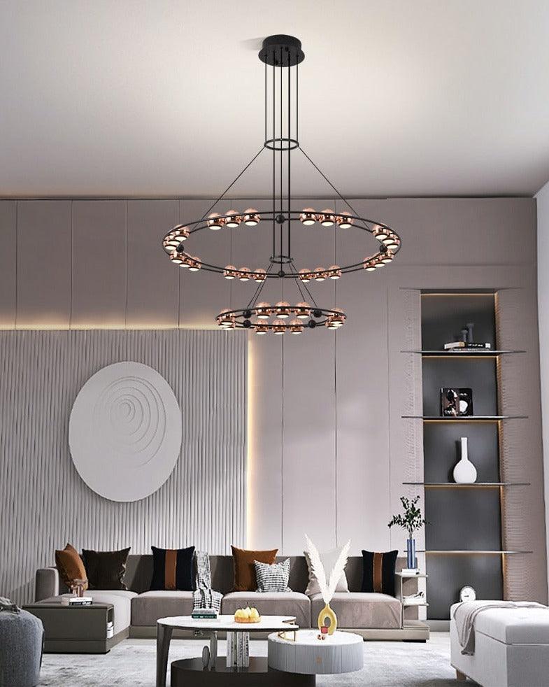 Akshin Loft - Creative Design LED Chandelier with Luxurious Round/Oval Lighting - Creating Coziness